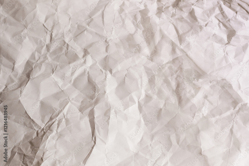 Obraz premium Crumpled white paper background.