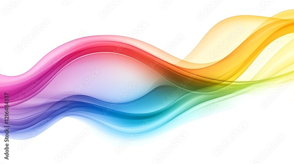 Abstract Rainbow Colored Wave Design Background Abstract Rainbow Colored Wave Design Background