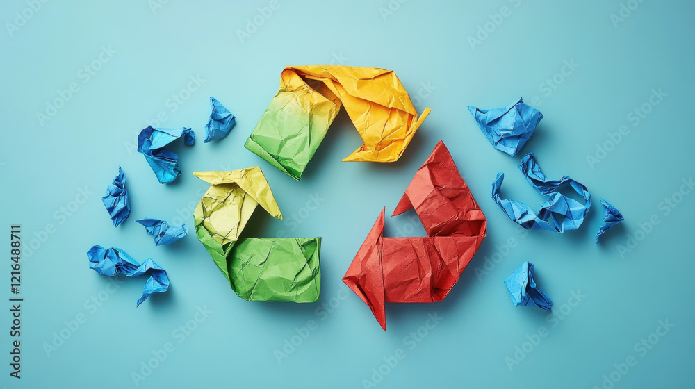 Recycled Origami: A Colorful Symbol of Sustainability