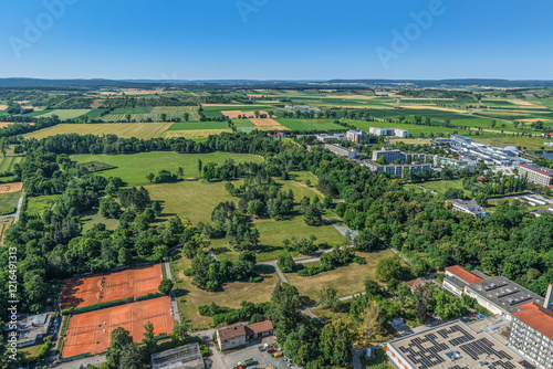 Sommerlicher Ausblick auf die Kurstadt Bad Windsheim in Mittelfranken  photo