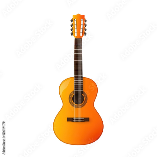 Obraz na płótnie Vibrant acoustic guitar display studio setting transparent background professional w salonie
