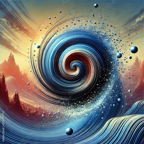 Vortex Drop A swirling illustration of a drop with a vortex like