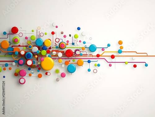marketing statistics and data, detailed infographic layout, clean visual hierarchy, modern and minimal art style, focus on numbers and trends, smooth gradients, abstract data bubbles, stylish