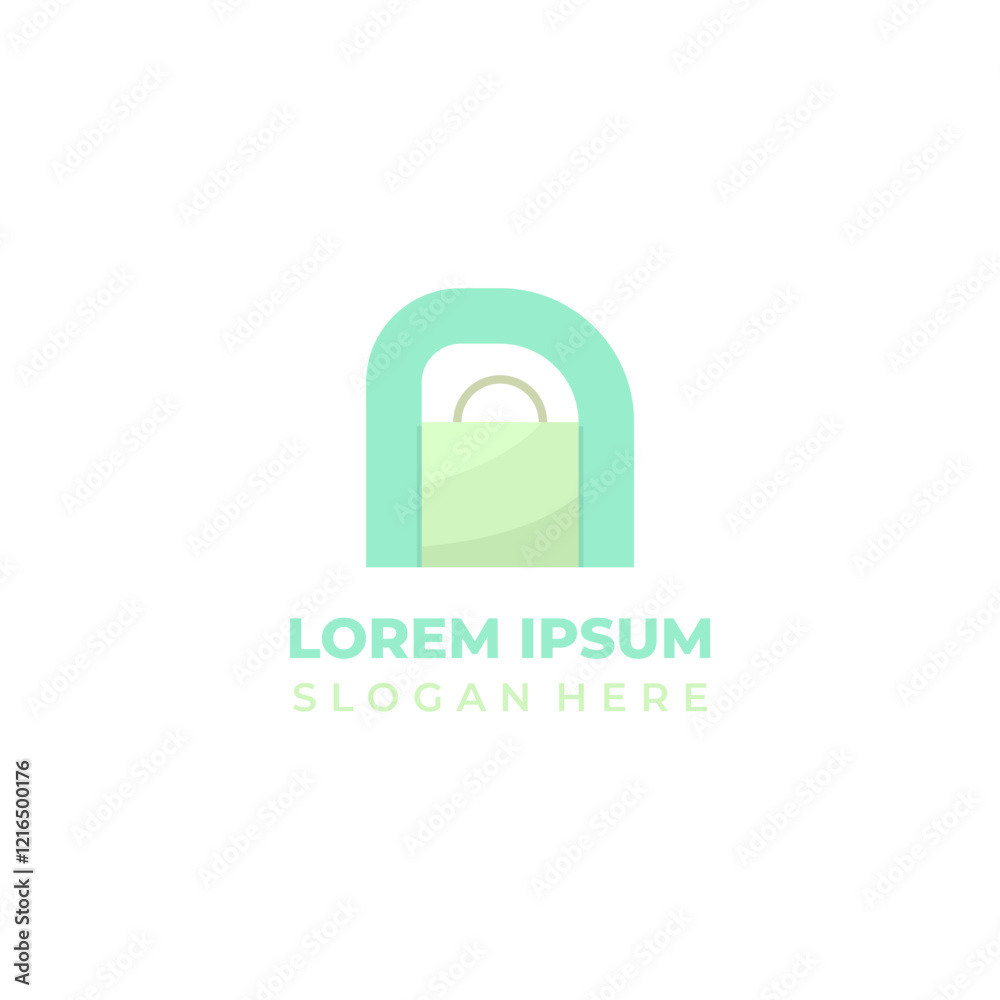 Letter N shop logo vector, shopping bag symbol combined with initial letter N