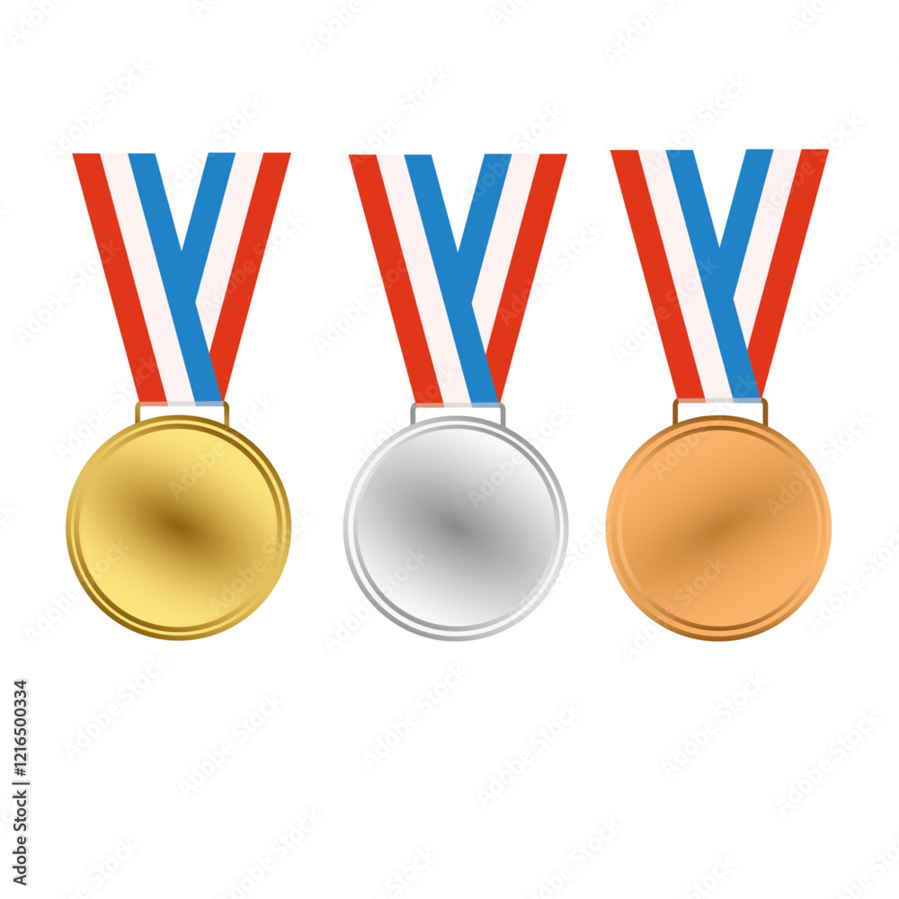 Médailles olympiques françaises, bronze, argent, or