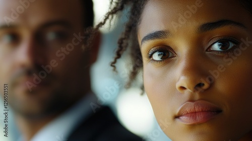 Serious Business Meeting - Professional Portrait with Man and Woman.