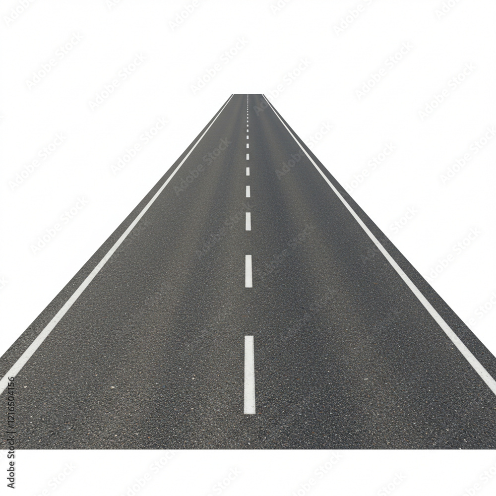 road isolated white background road isolated white background