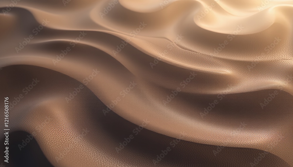 Fototapeta premium Beige spiral fabric folds with soft lighting.