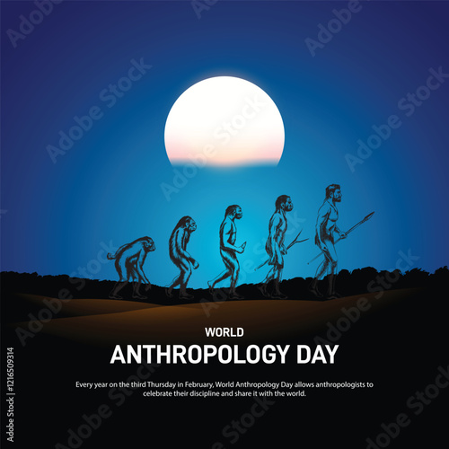 world anthropology day creative banner, poster, social media post, postcard, background, template, greetings card, web banner, placard design etc. 