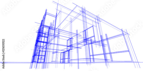 architectural sketch of a building