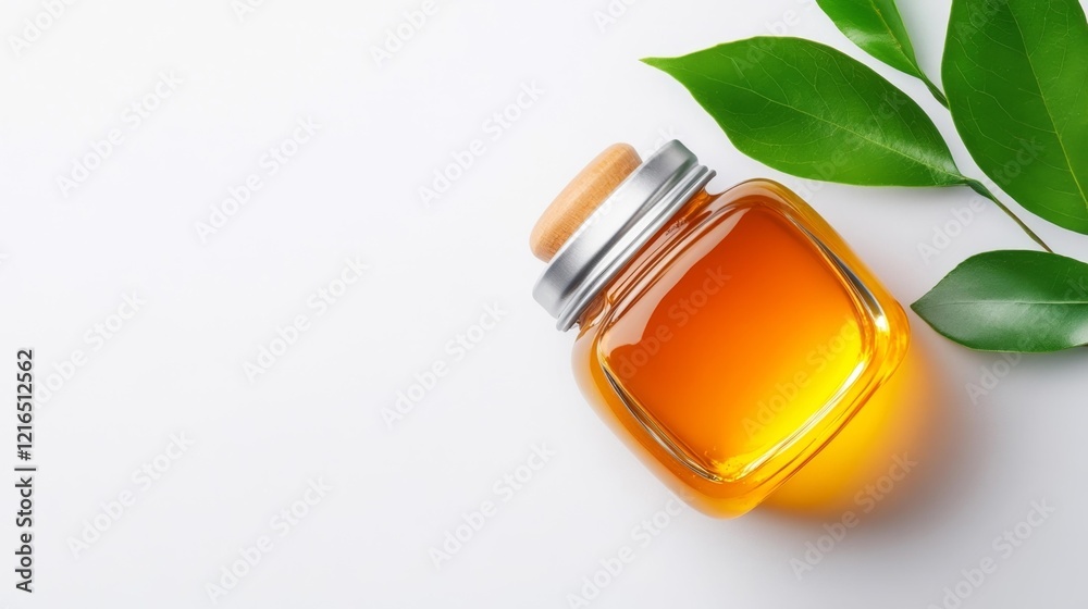 Honey jar with natural sweetener. Generative AI Honey jar with natural sweetener. Generative AI