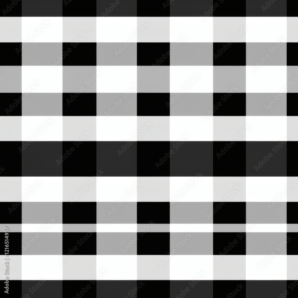 Fototapeta premium Geometric black and white checkerboard pattern displayed in a modern design setting