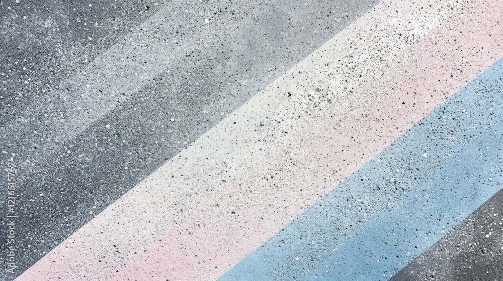 Fototapeta premium Striped Road Markings and Pavement Texture