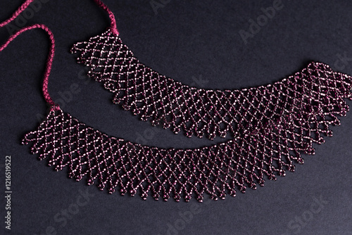 Obraz na płótnie Silianka - Ukraine necklace from beads w salonie