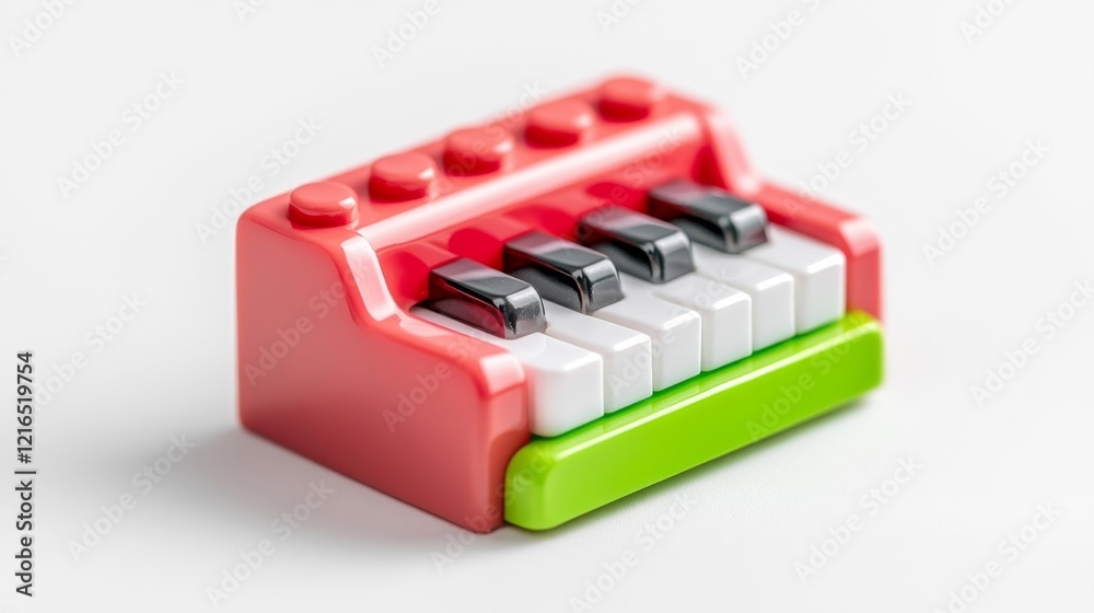 Toy piano isolated on a white background perfect for musical play enthusiasts. Generative AI Toy piano isolated on a white background perfect for musical play enthusiasts. Generative AI