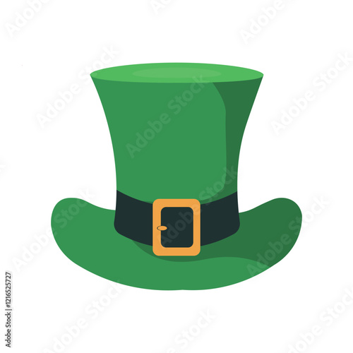 saint patrick’s day green leprechaun hat vector illustration