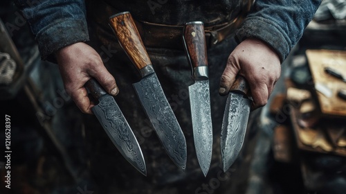handcrafted, knives, metalwork, craftsmanship