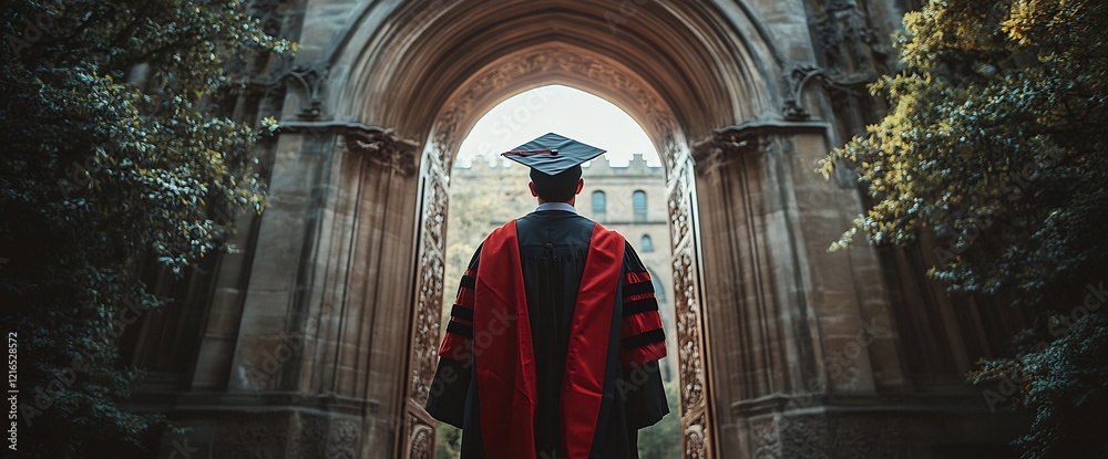Graduate Standing at Historic Archway Graduate Standing at Historic Archway
