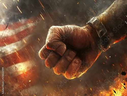 A fist gets up on a 