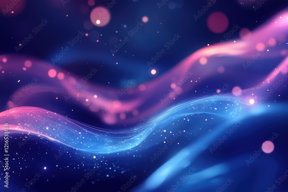 abstract colorful wave background with glowing particles abstract colorful wave background with glowing particles