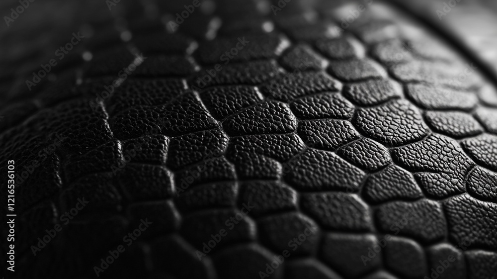 Obraz premium A Close-up of the texture on an black basketball
