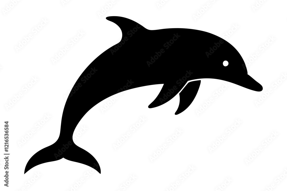 Fototapeta premium dolphin isolated on white background