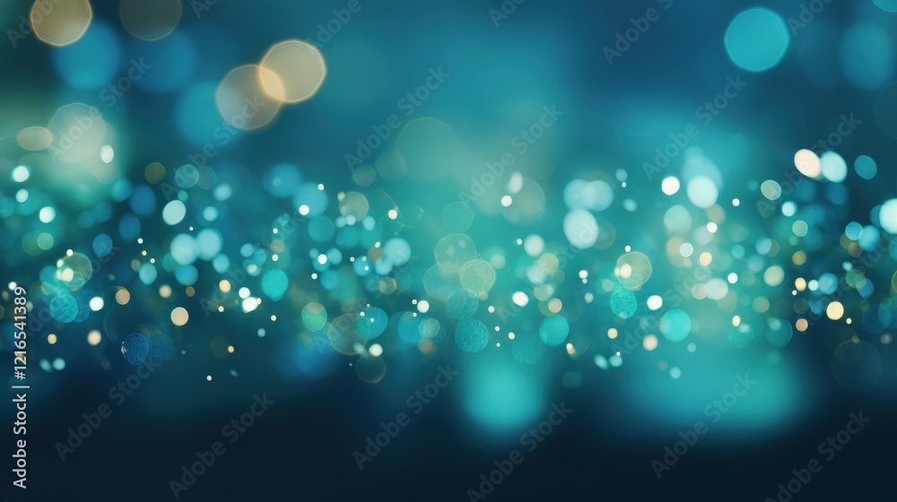 Obraz premium Vibrant Abstract Blue Background with Soft Bokeh Effects for Banner and Design Use, Perfect for Presentations or Digital Art Projects