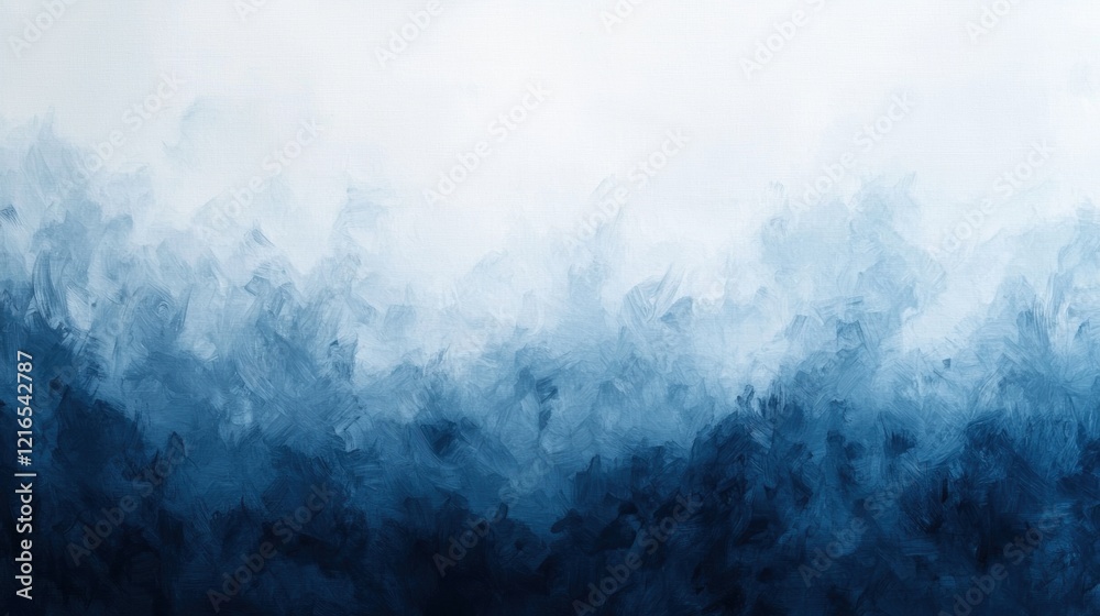 Fototapeta premium Abstract blue gradient with textured brush strokes