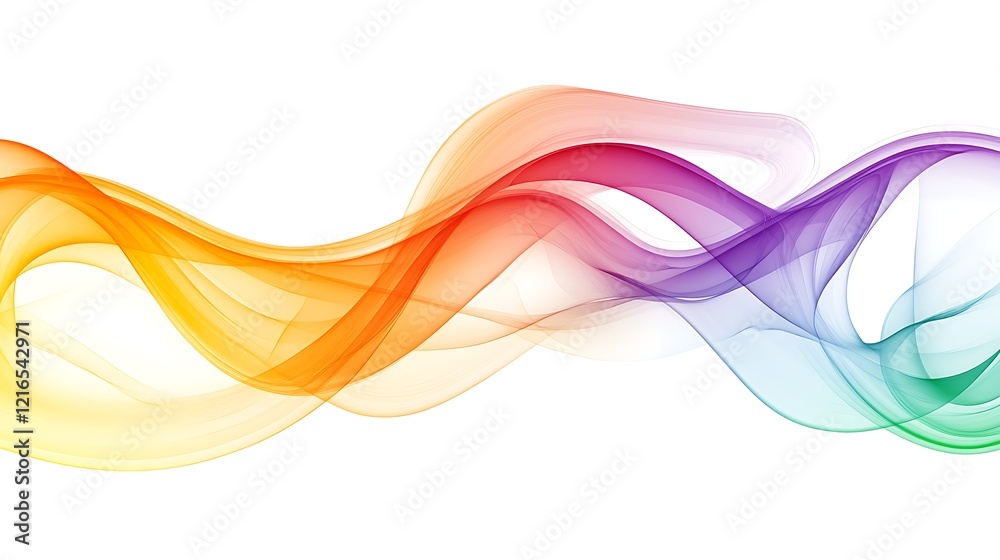 Abstract Rainbow Wave Design Colorful Flowing Swirls Abstract Rainbow Wave Design Colorful Flowing Swirls