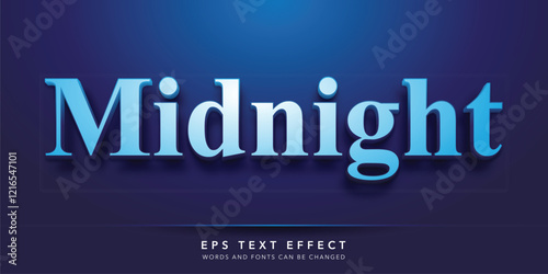 midnight 3d editable text effect