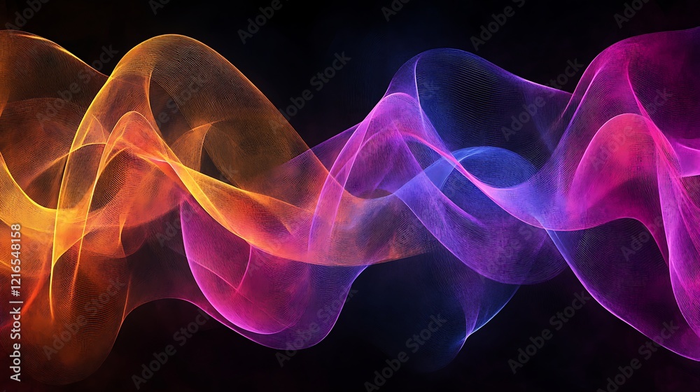 Abstract Colorful Waves Flowing Dynamically Abstract Colorful Waves Flowing Dynamically