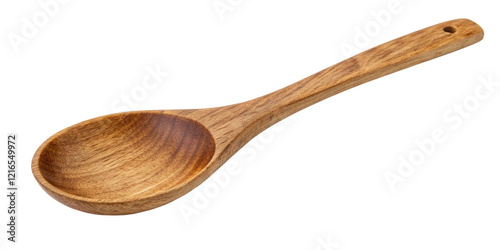 Wooden spoon isolated no background in PNG format.