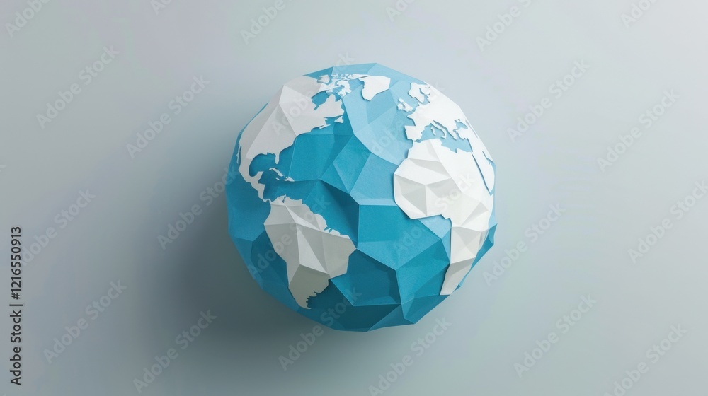 Geometric Paper Globe: A Stunning Visual of Our Planet