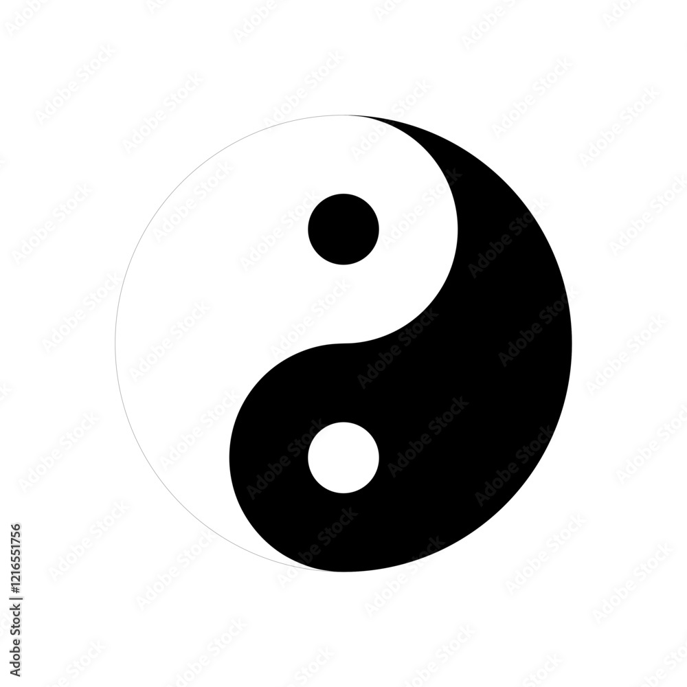 Yin and Yang transparent vector icon Yin and Yang transparent vector icon