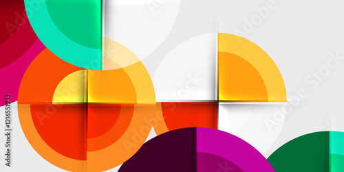 Target circle geometric abstract shapes. Vector Illustration For Wallpaper, Banner, Background, Card, Book Illustration, landing page