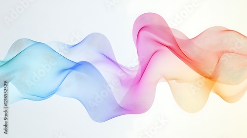 Wallpaper Mural Abstract Colorful Waves Flowing Seamlessly Across White Background Torontodigital.ca