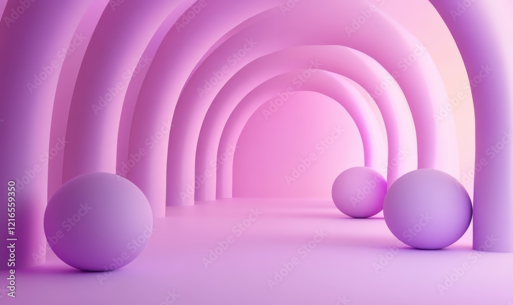 Obraz premium Forced perspective soft gradient purple abstract background