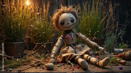A rag doll for practicing magic 