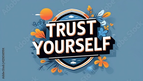 Trust Yourself Inspirational Motivational Art Design