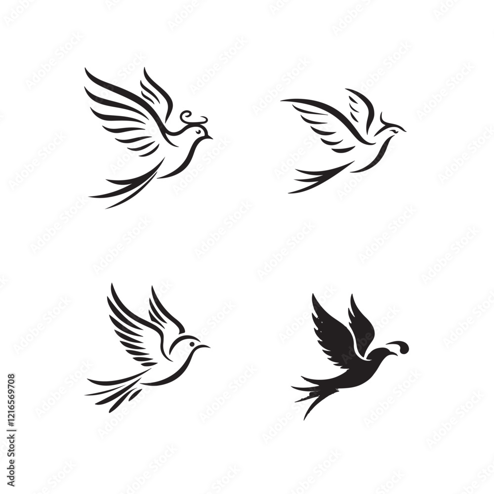 Obraz premium Birds vector image