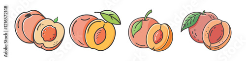 nectarine fruit icon, nectarine fruit vector illustration-simple illustration of nectarine fruit, perfect for nectarine fruit logos and icons