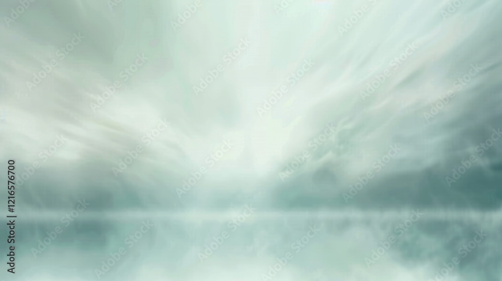 Fototapeta premium A serene, ethereal scene depicting soft clouds and mist, evoking tranquility and contemplation.