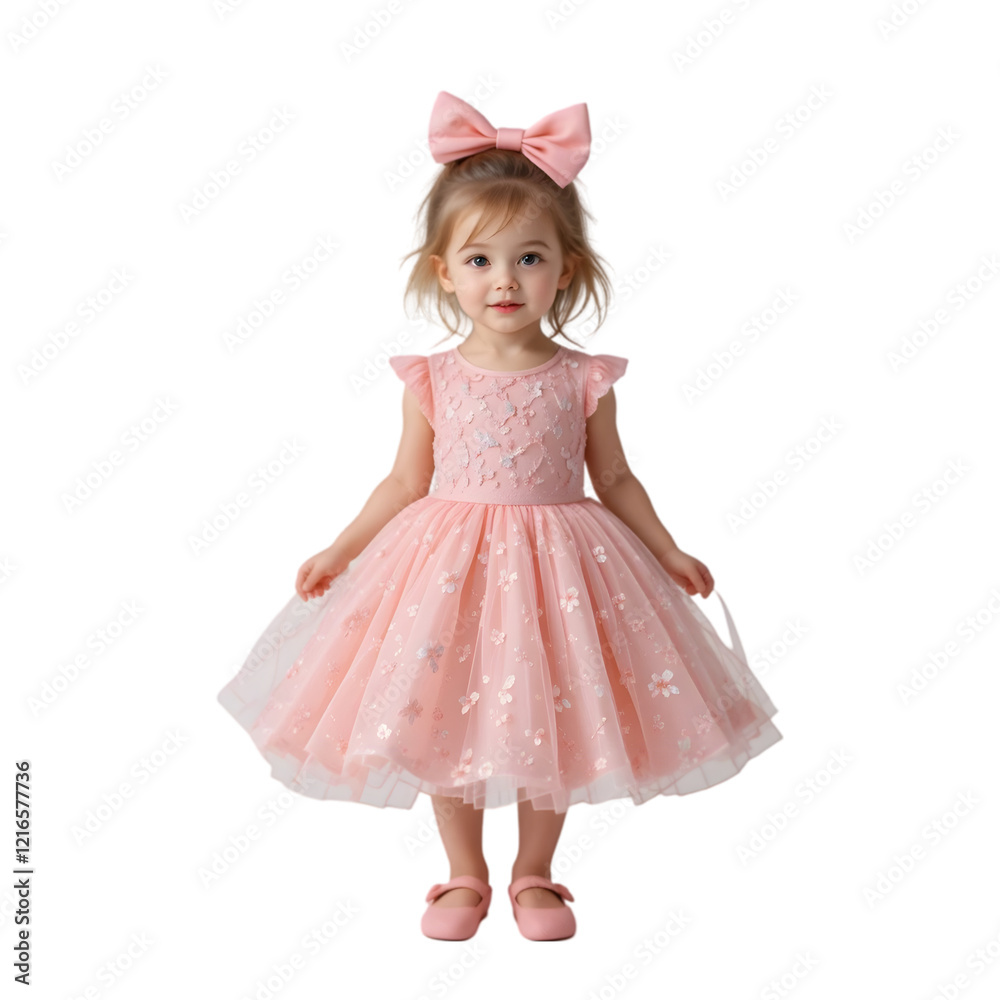 Portrait of a pretty little girl in pink dress Portrait of a pretty little girl in pink dress