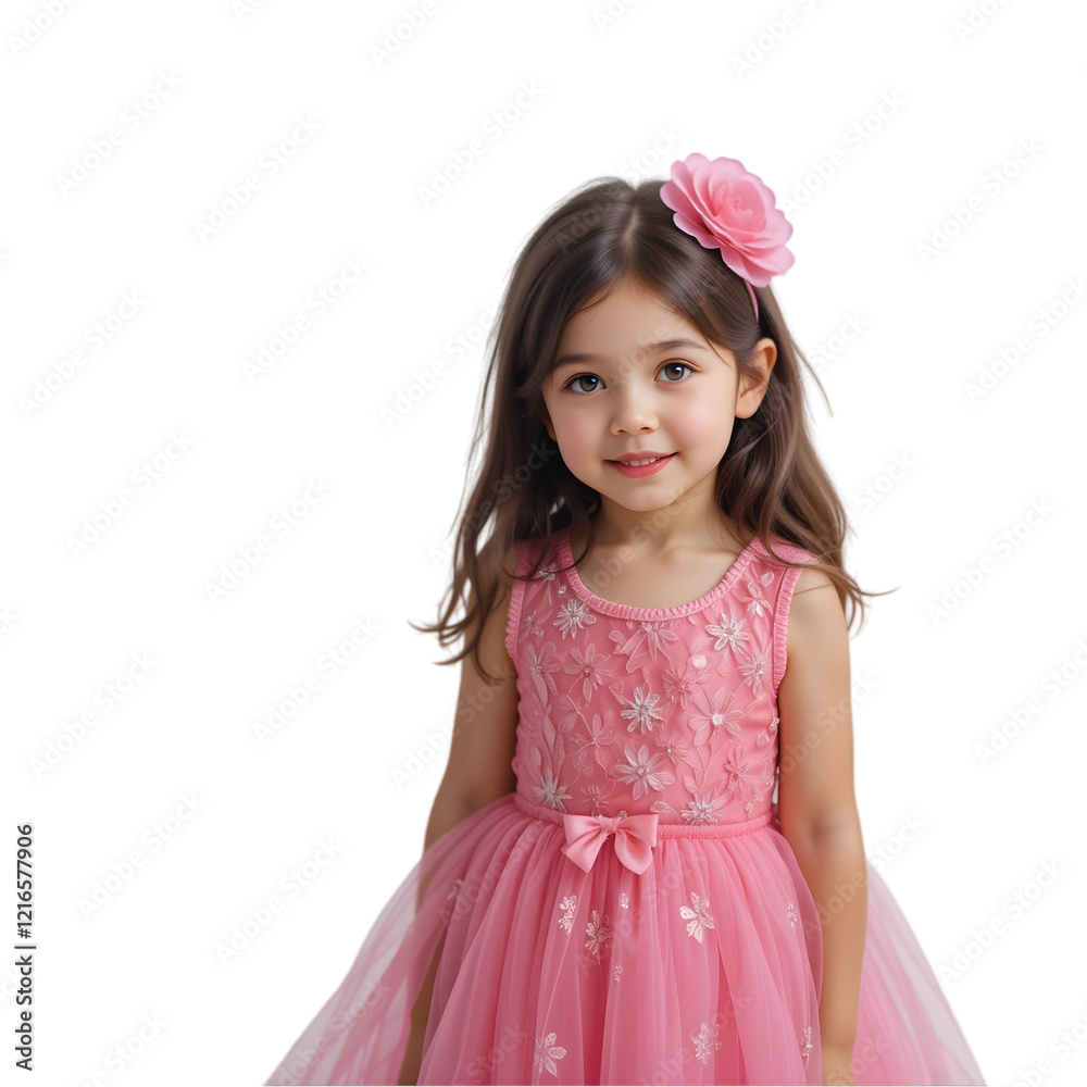 Portrait of a pretty little girl in pink dress Portrait of a pretty little girl in pink dress