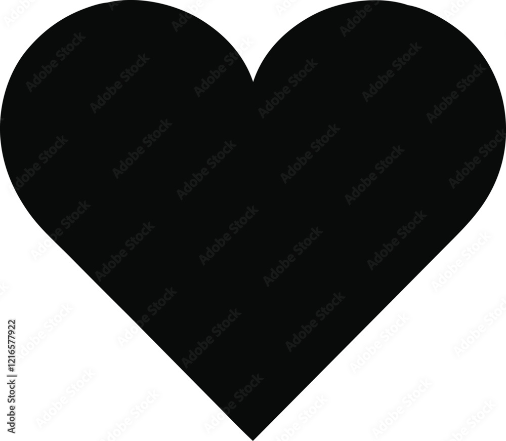 A heart shape black silhouette vactor illustration A heart shape black silhouette vactor illustration