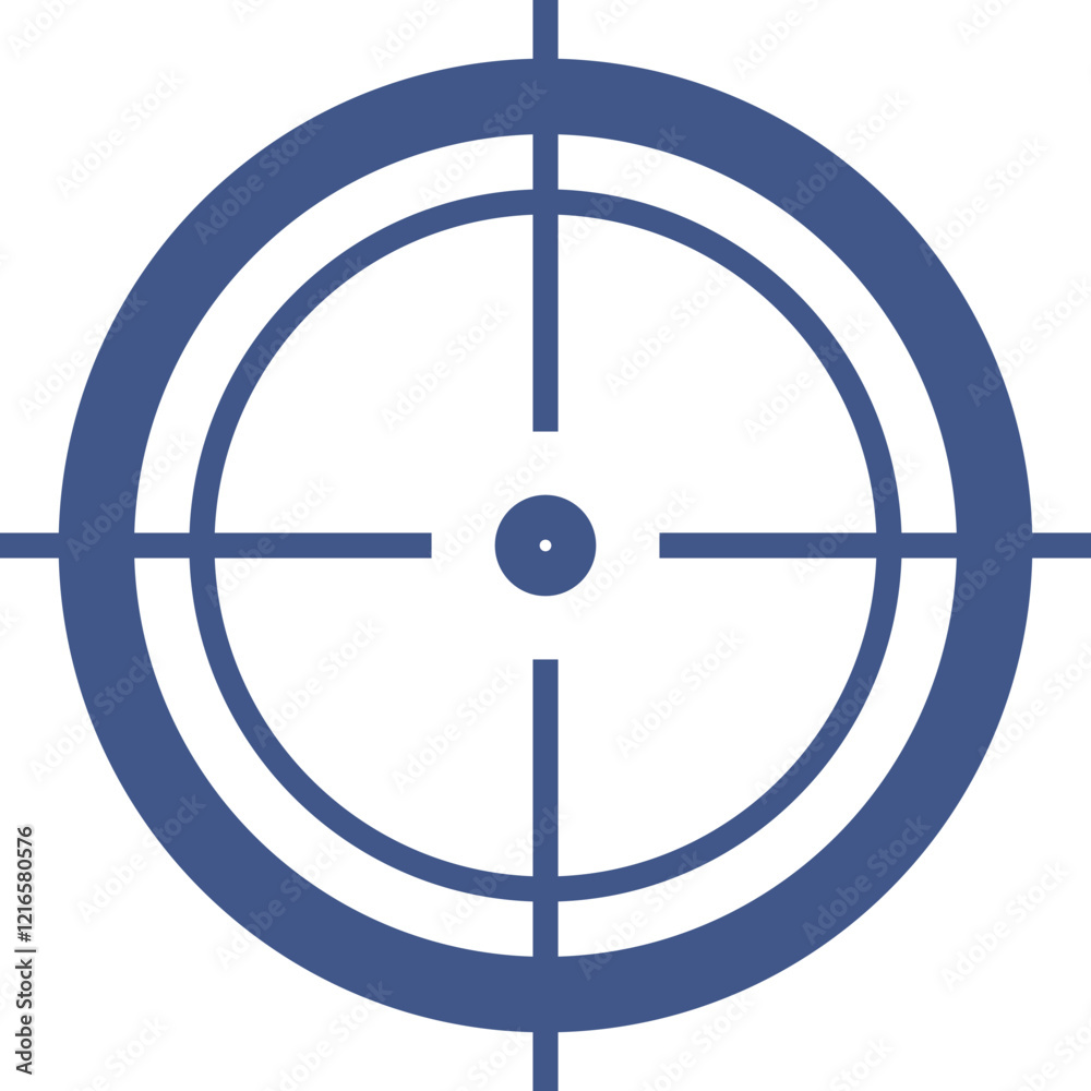 Crosshair symbol indicating focus, targeting, and achieving goals with precision and accuracy Crosshair symbol indicating focus, targeting, and achieving goals with precision and accuracy