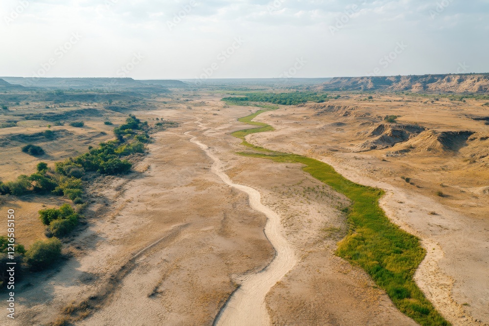 Desert expansion overtakes once-fertile lands in a striking aerial view of environmental change Desert expansion overtakes once-fertile lands in a striking aerial view of environmental change