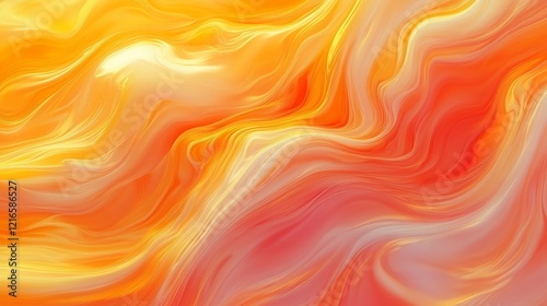 Dynamic Warm Color Waves Creating a Mesmerizing Abstract Scene