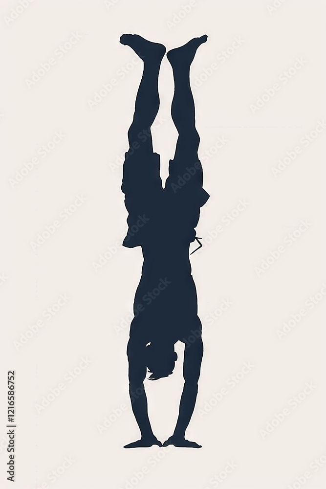 A silhouette of a person performing a handstand against a minimalistic background, showcasing strength and balance in a dynamic pose. A silhouette of a person performing a handstand against a minimalistic background, showcasing strength and balance in a dynamic pose.