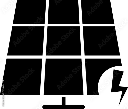 Simple vector icon solar panel